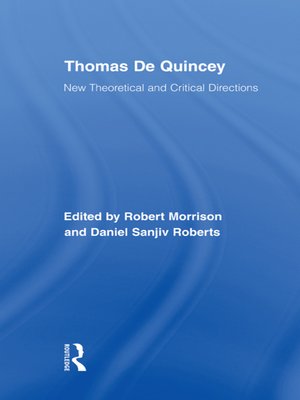 cover image of Thomas De Quincey